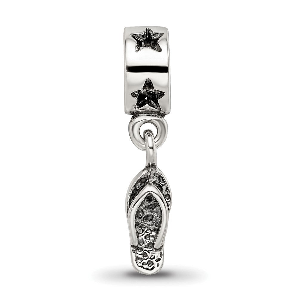 Sterling Silver Reflections Flip Flop Dangle Bead