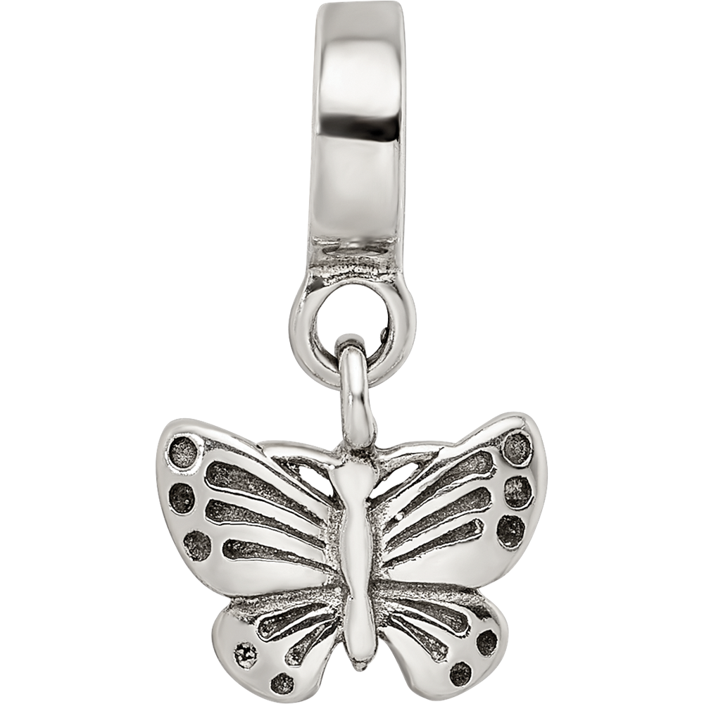 Sterling Silver Reflections Butterfly Dangle Bead