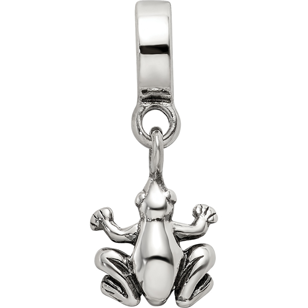 Sterling Silver Reflections Frog Dangle Bead