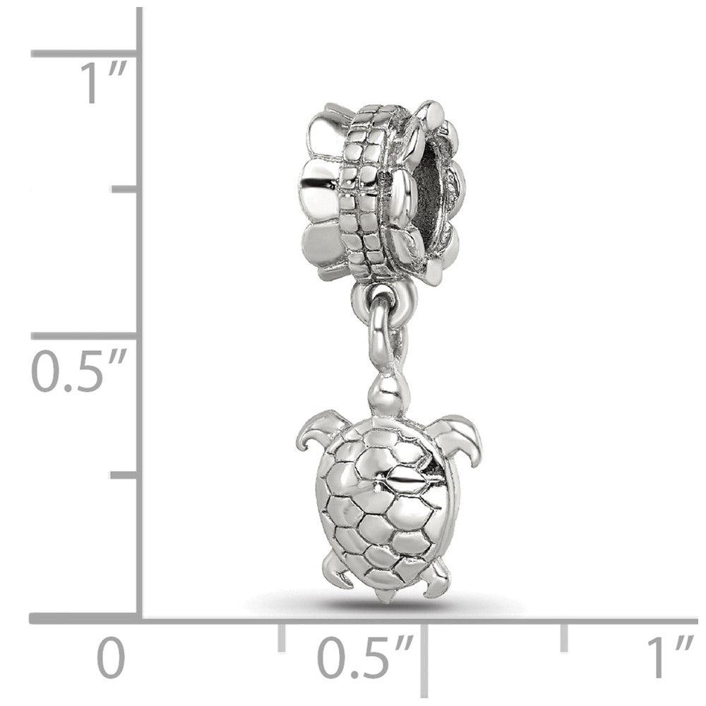 Sterling Silver Reflections Turtle Dangle Bead