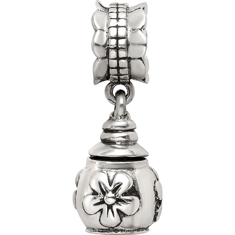Sterling Silver Reflections Floral Ash Dangle Bead