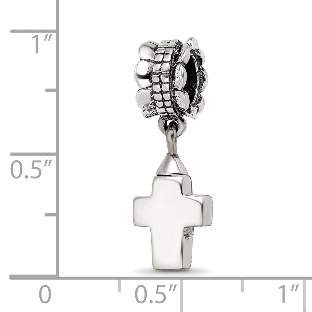 Sterling Silver Reflections Cross Ash Dangle Bead