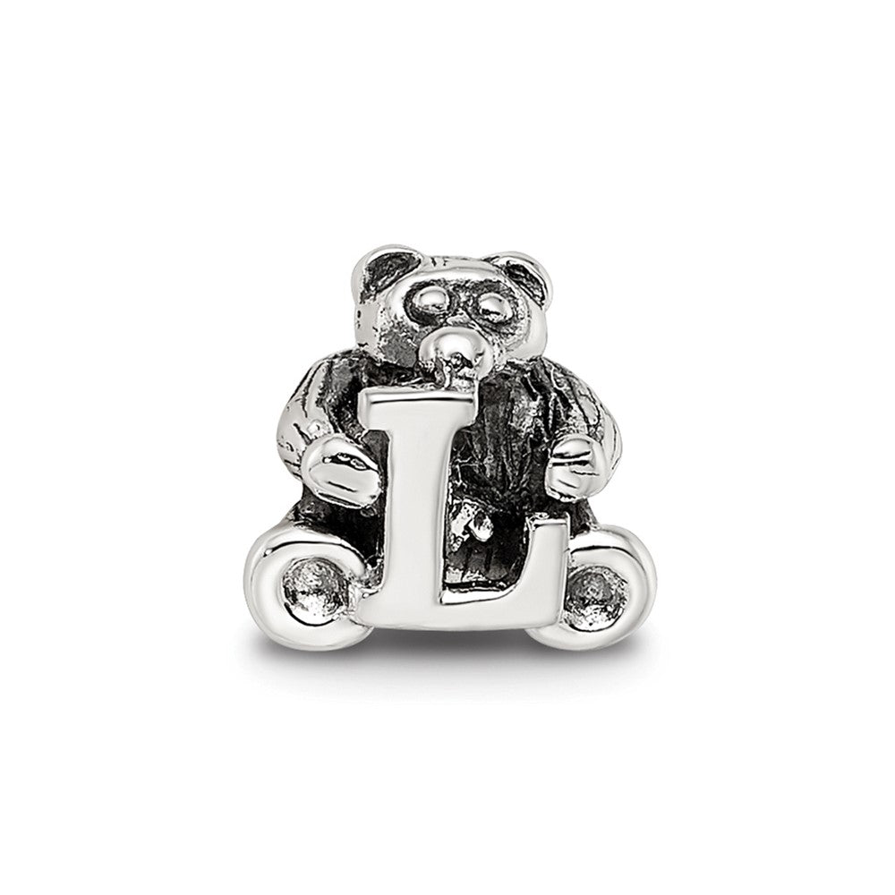 Sterling Silver Reflections Kids Letter L Bead