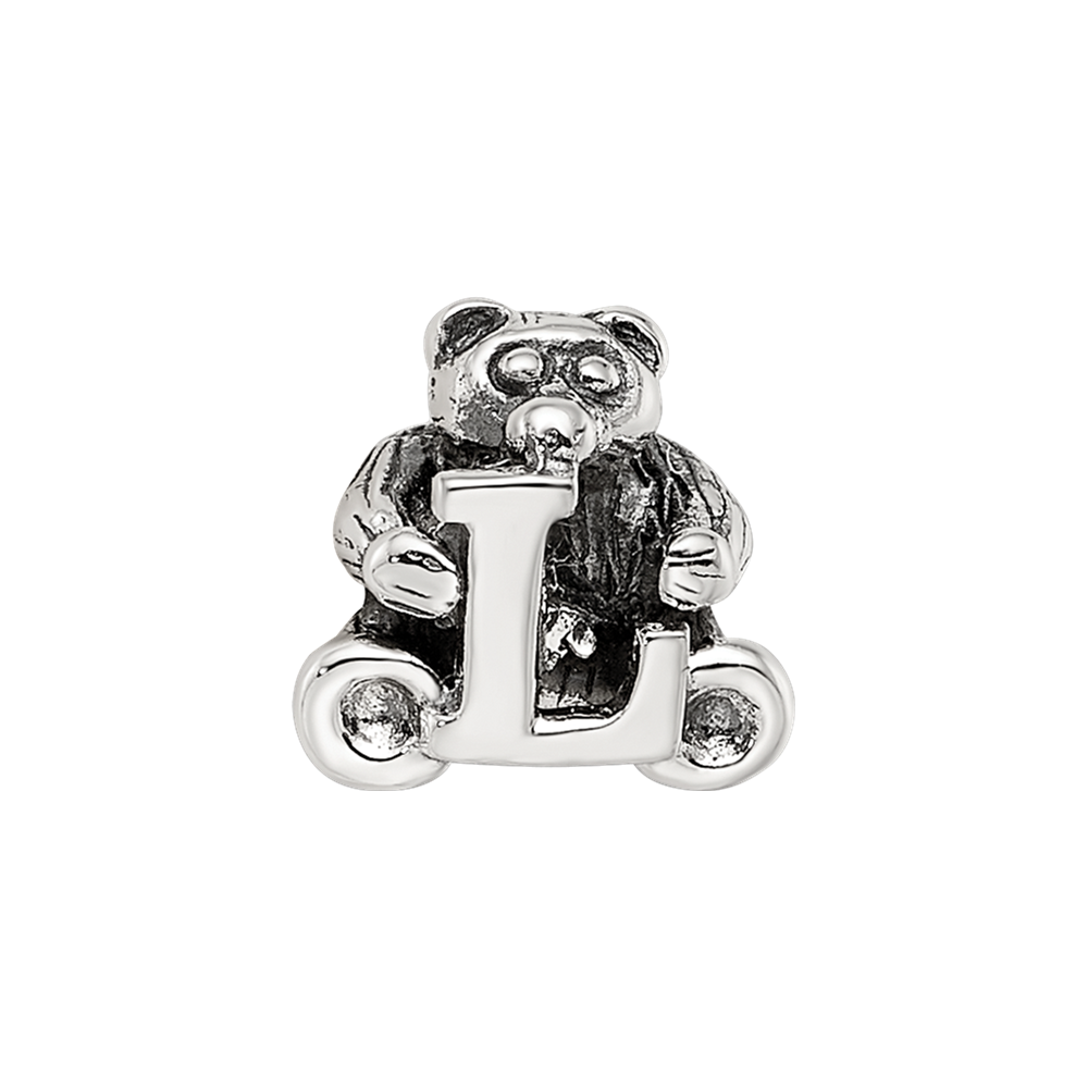 Sterling Silver Reflections Kids Letter L Bead