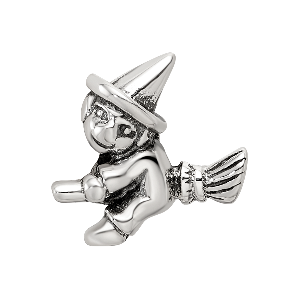 Sterling Silver Reflections Kids Witch Bead