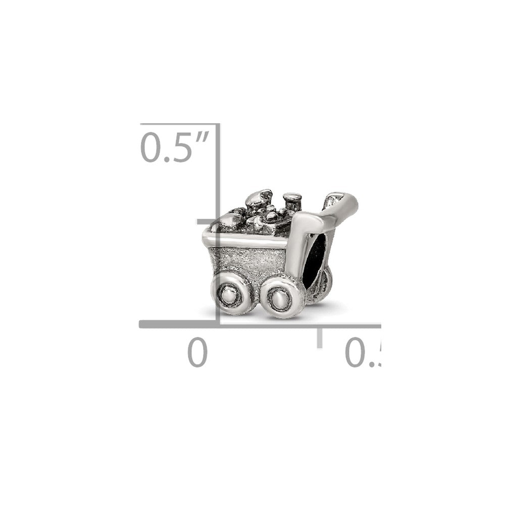Sterling Silver Reflections Kids Shopping Cart Bead