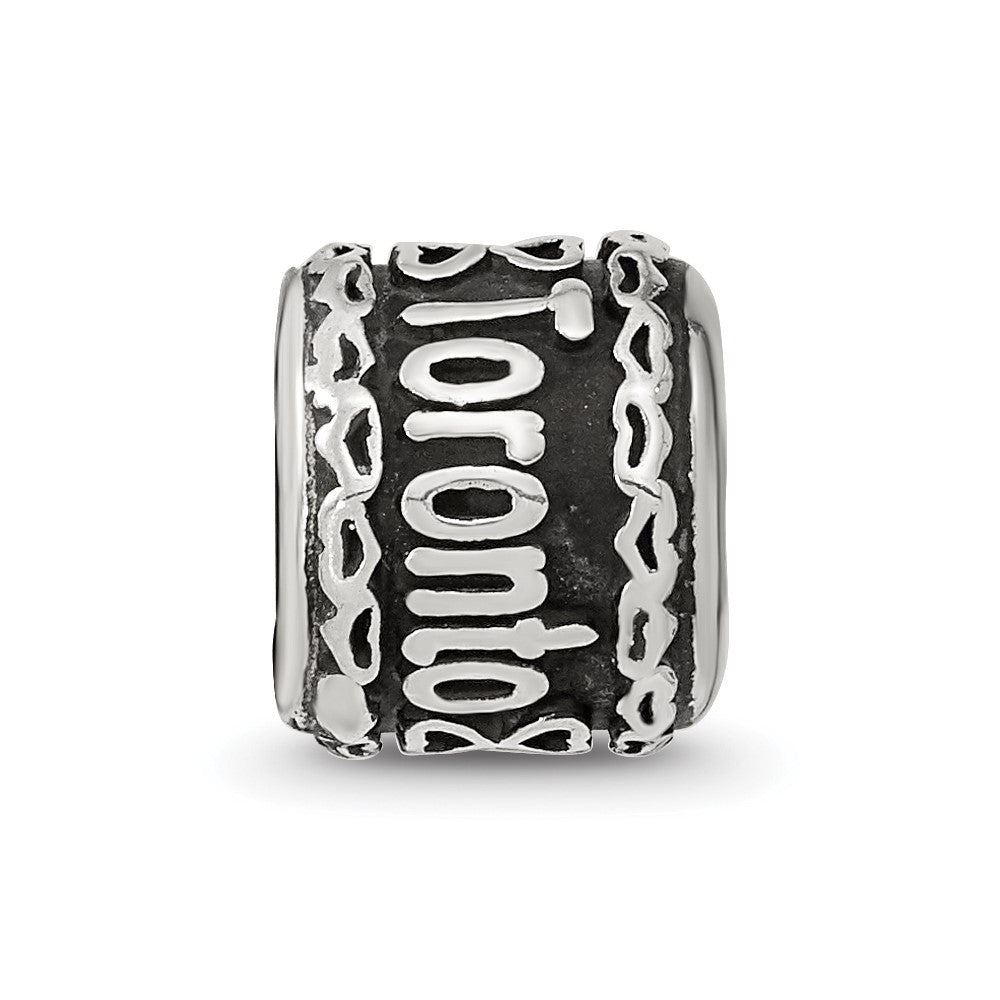 Sterling Silver Reflection Heart Boarder Personalized Bead