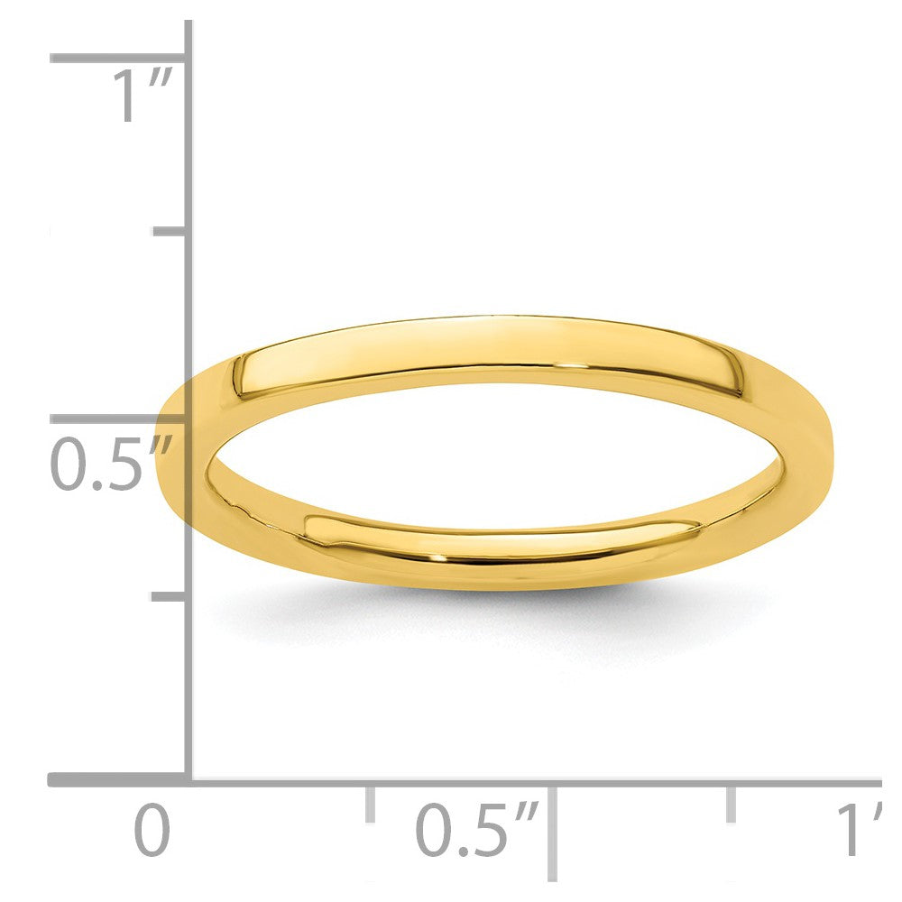 Sterling Silver Stackable Expressions Gold-plated Polished Ring