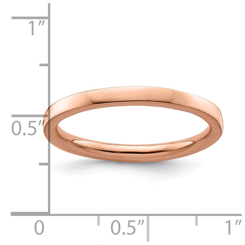 Sterling Silver Stackable Expressions Pink-plated Polished Ring