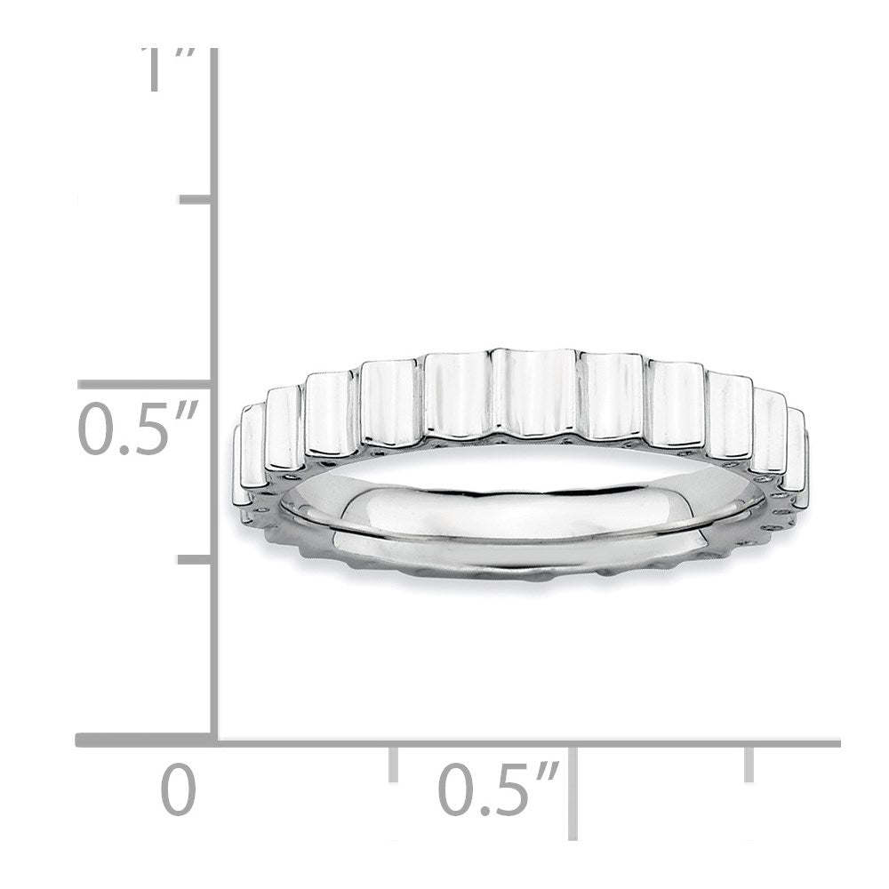 Sterling Silver Stackable Expressions Rhodium Ring