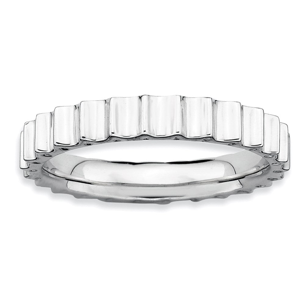 Sterling Silver Stackable Expressions Rhodium Ring