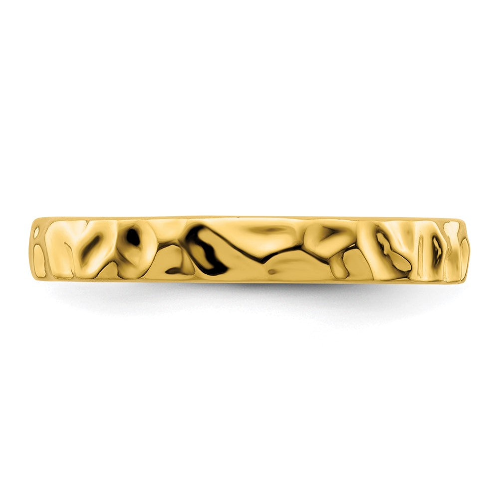 Sterling Silver Stackable Expressions Gold-plated Ring
