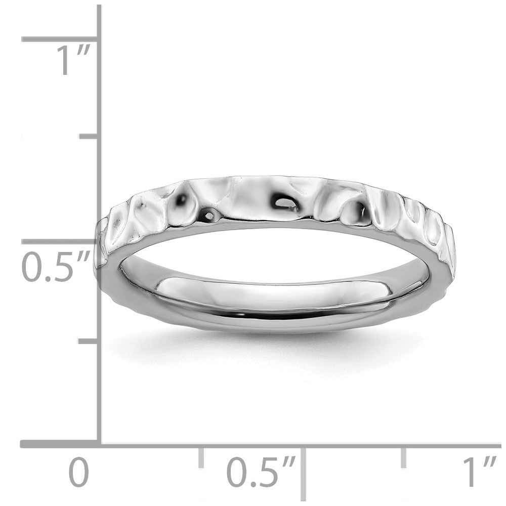Sterling Silver Stackable Expressions Rhodium Ring