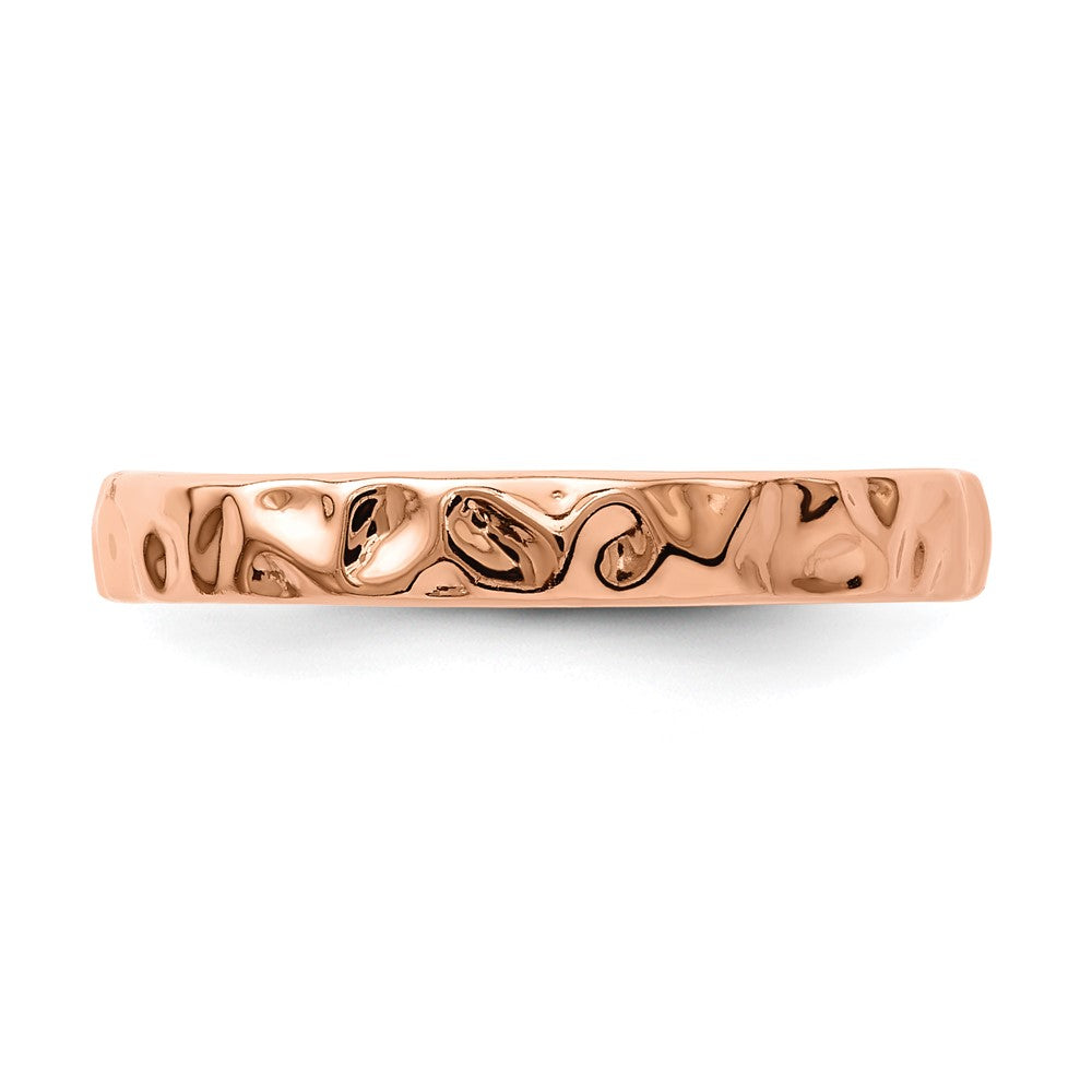 Sterling Silver Stackable Expressions Pink-plated Ring