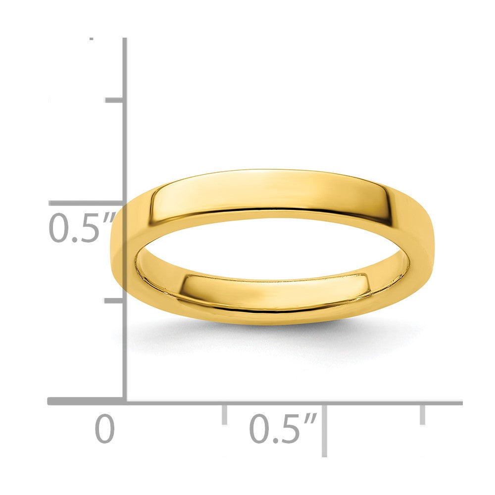 Sterling Silver Stackable Expressions Gold-plated Ring