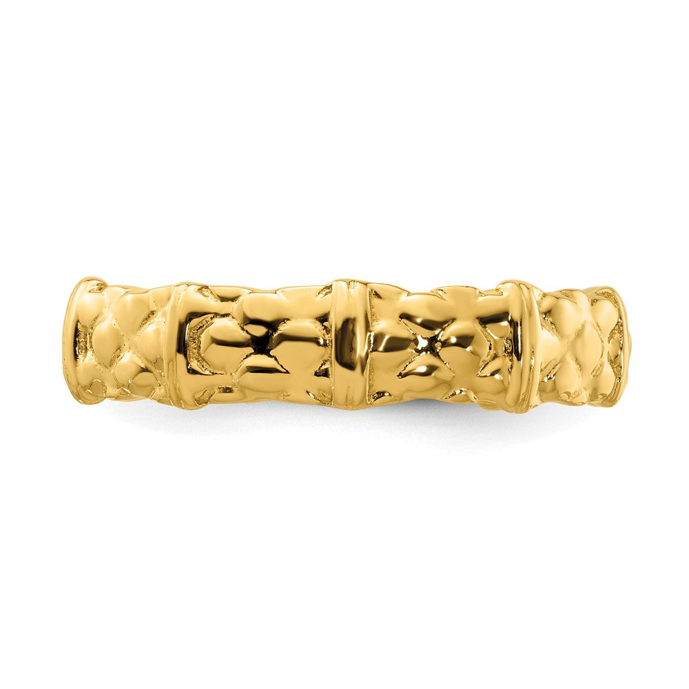 Sterling Silver Stackable Expressions Gold-plated Ring