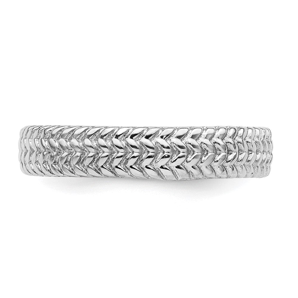 Sterling Silver Stackable Expressions Rhodium Ring