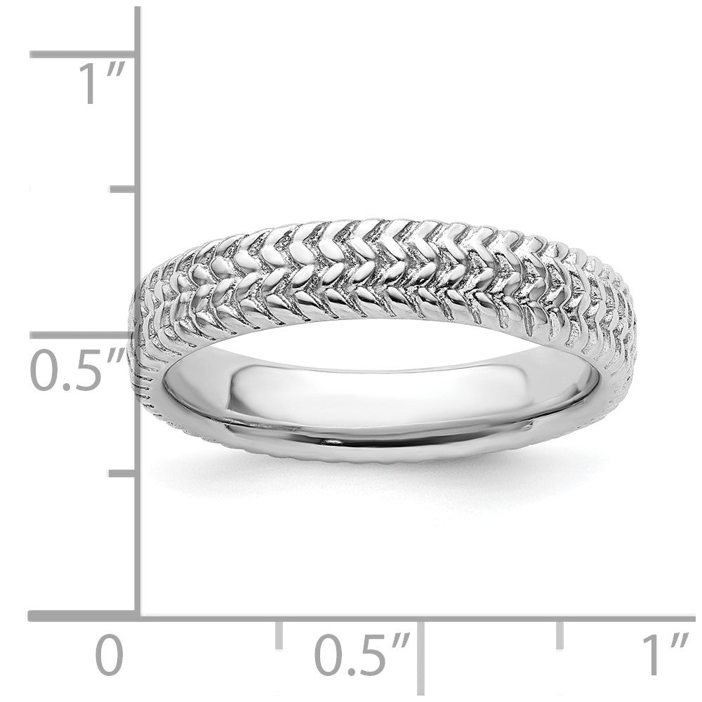 Sterling Silver Stackable Expressions Rhodium Ring