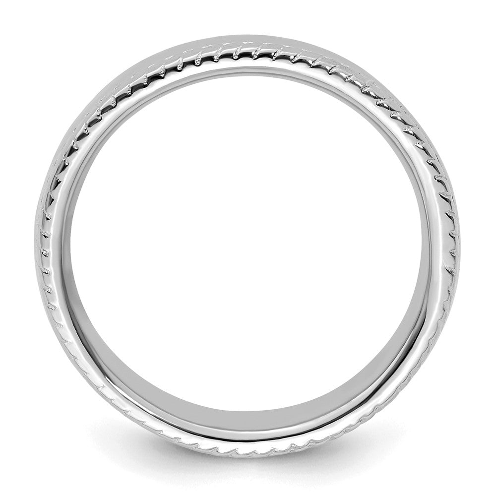 Sterling Silver Stackable Expressions Rhodium Ring