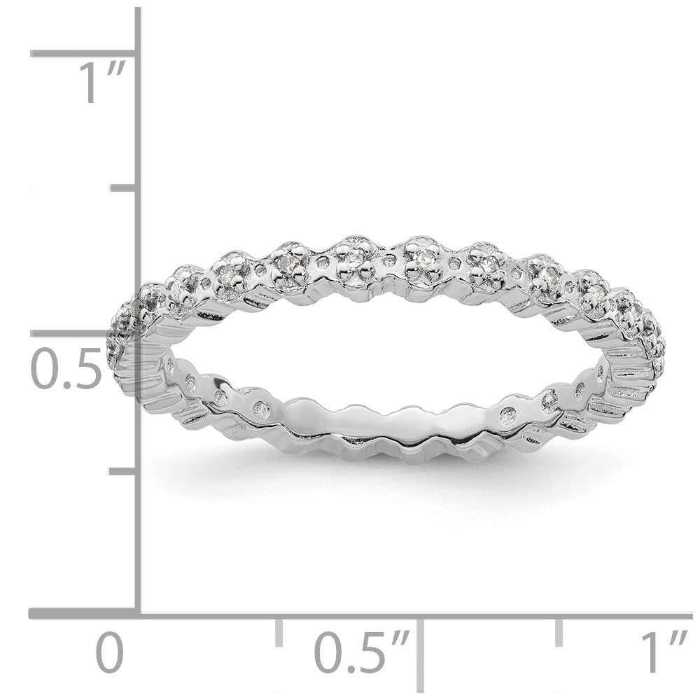 Sterling Silver Stackable Expressions Diamond Ring