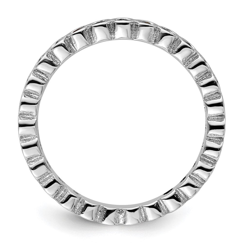 Sterling Silver Stackable Expressions Garnet Ring