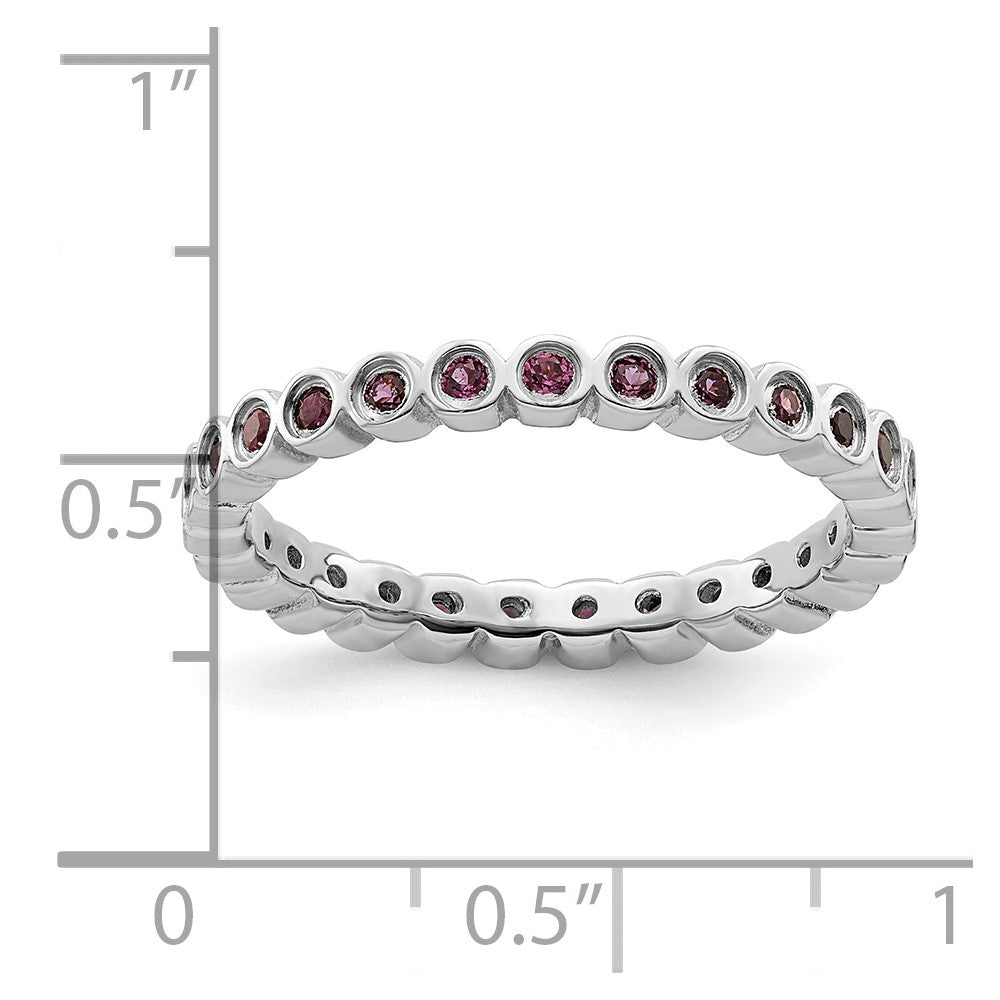 Sterling Silver Stackable Expressions Rhodolite Garnet Ring