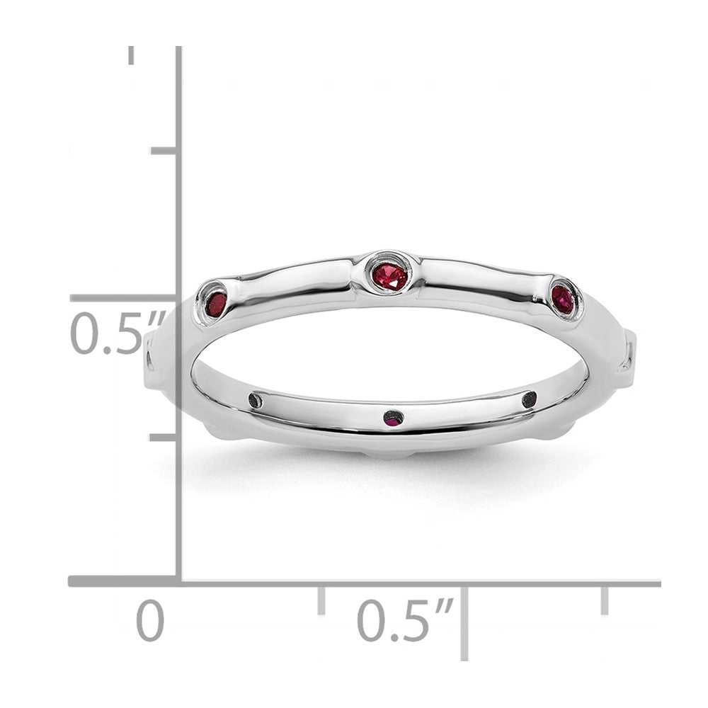 Sterling Silver Stackable Expressions Created Ruby Ring