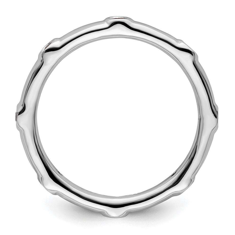 Sterling Silver Stackable Expressions Pink Tourmaline Ring