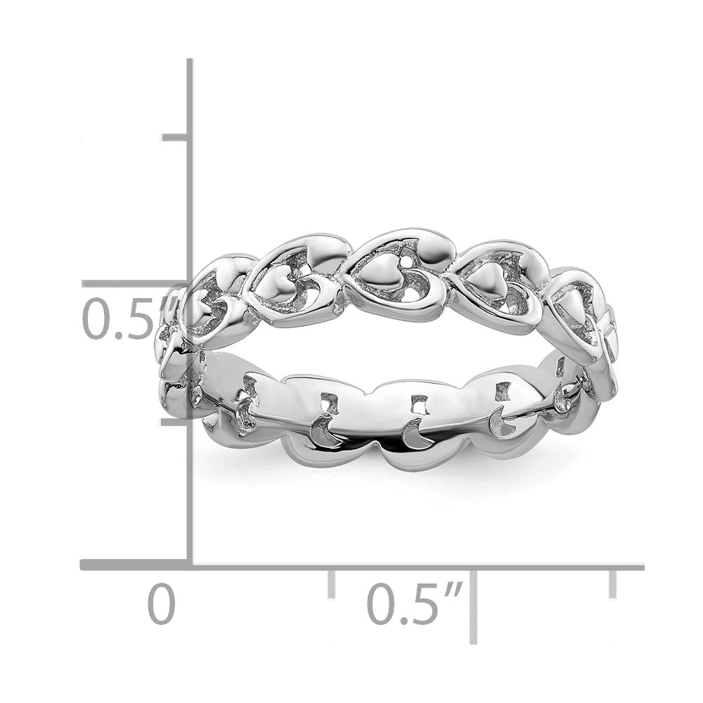 Sterling Silver Stackable Expressions Polished Heart Ring