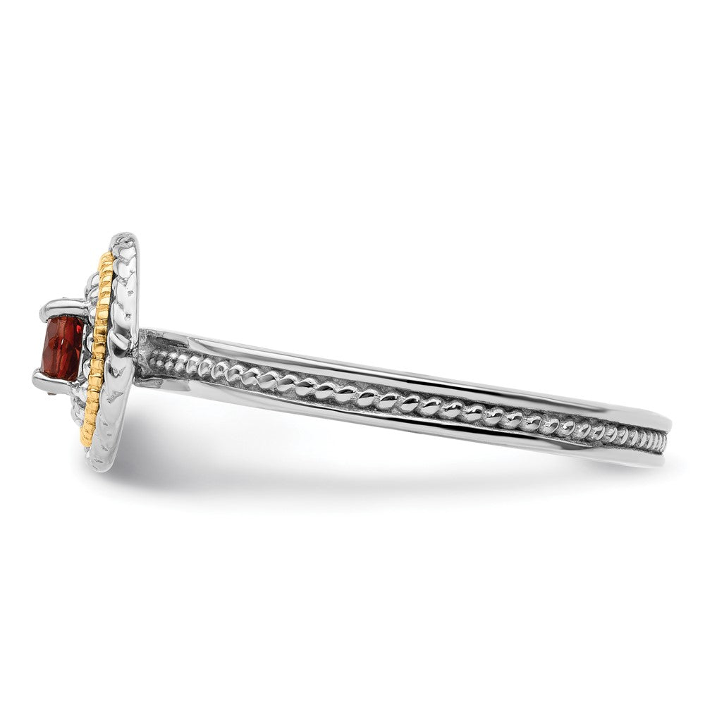 Sterling Silver & 14k Stackable Expressions Garnet Ring
