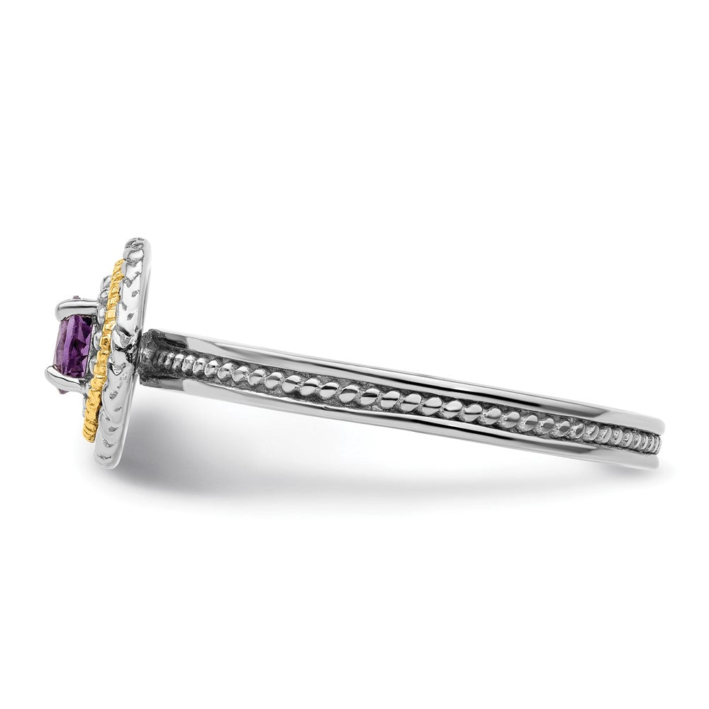 Sterling Silver & 14k Stackable Expressions Amethyst Ring