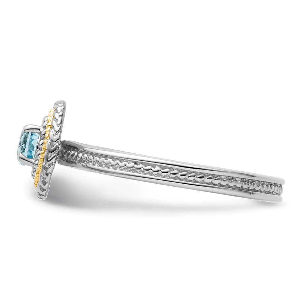 Sterling Silver & 14k Stackable Expressions Sterling Silver Blue Topaz Ring