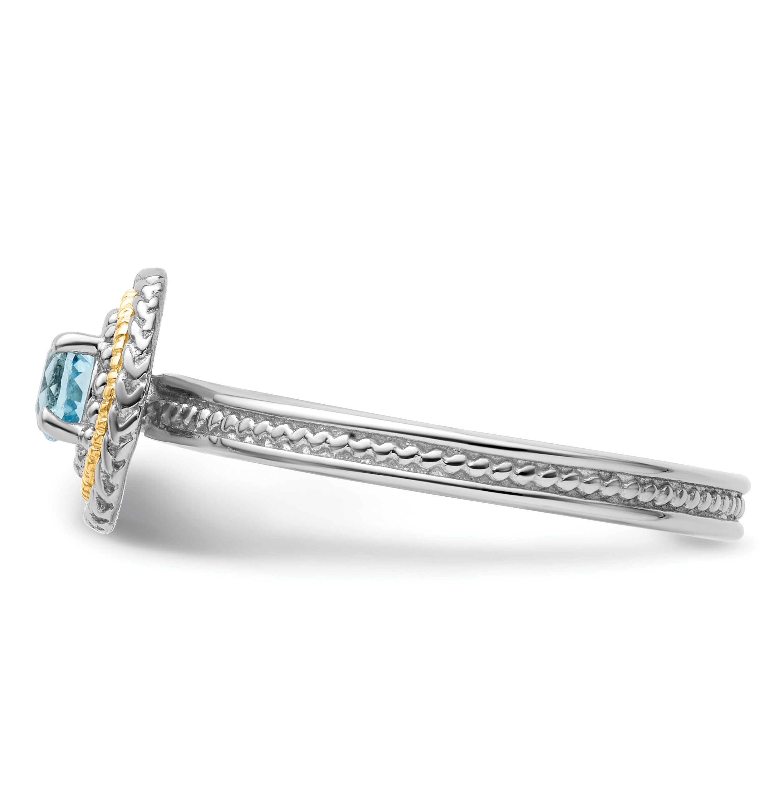 Sterling Silver & 14k Stackable Expressions Sterling Silver Blue Topaz Ring
