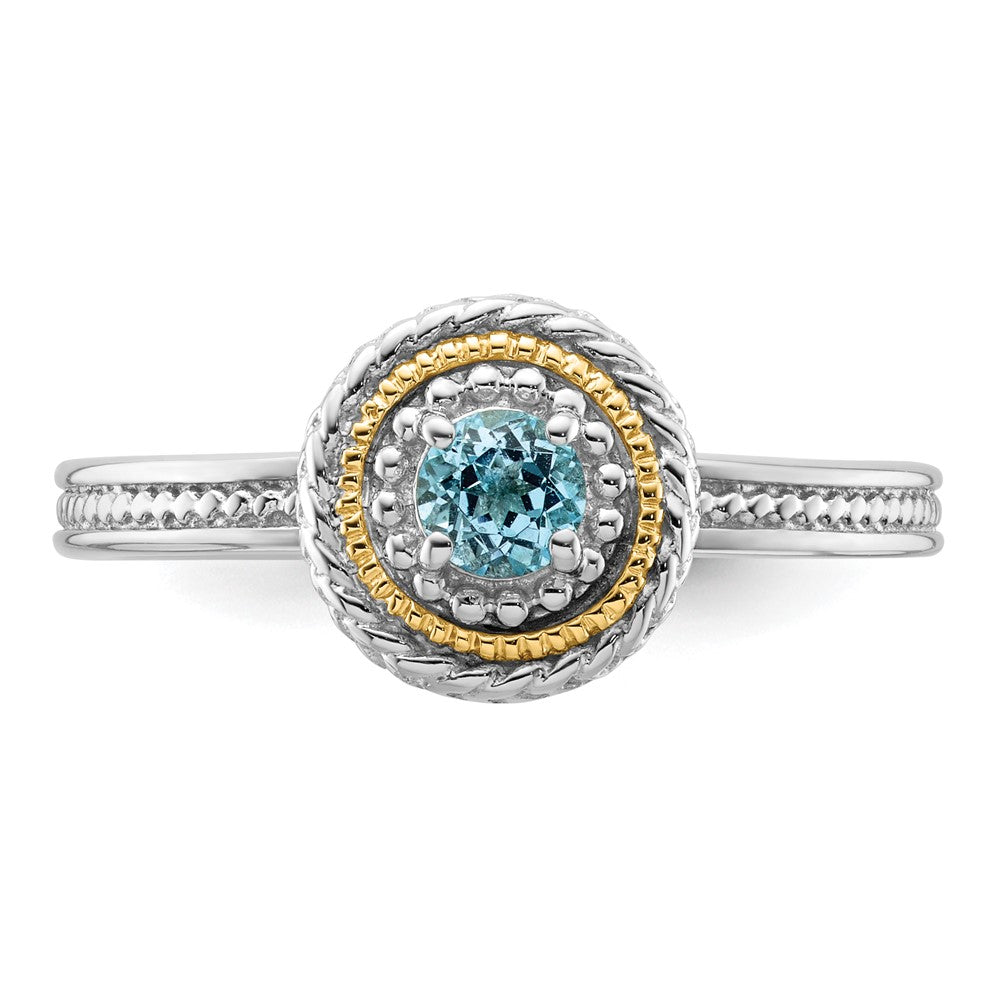 Sterling Silver & 14k Stackable Expressions Sterling Silver Blue Topaz Ring