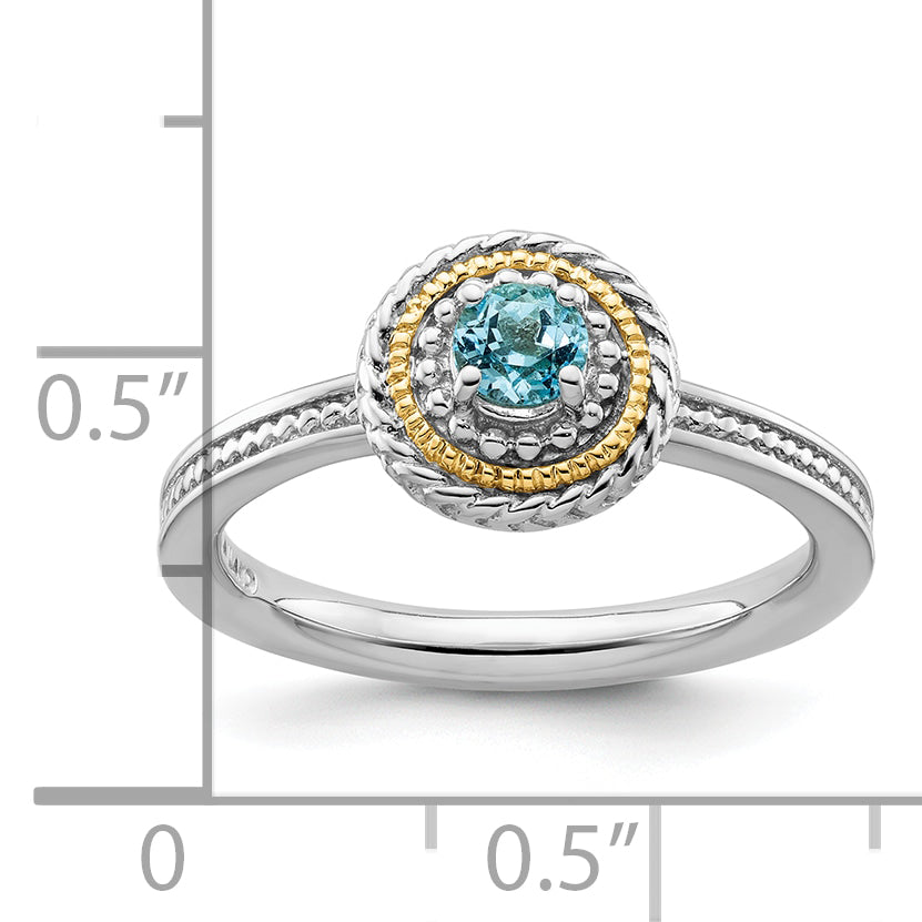 Sterling Silver & 14k Stackable Expressions Sterling Silver Blue Topaz Ring