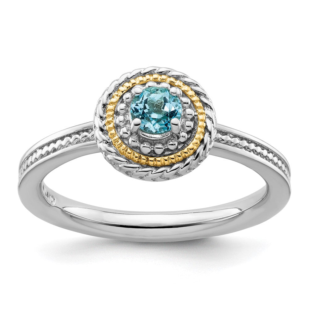 Sterling Silver & 14k Stackable Expressions Sterling Silver Blue Topaz Ring