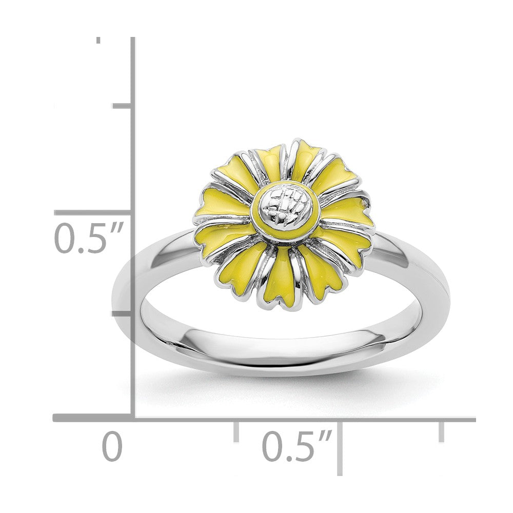 Sterling Silver Stackable Expressions Daisy Ring