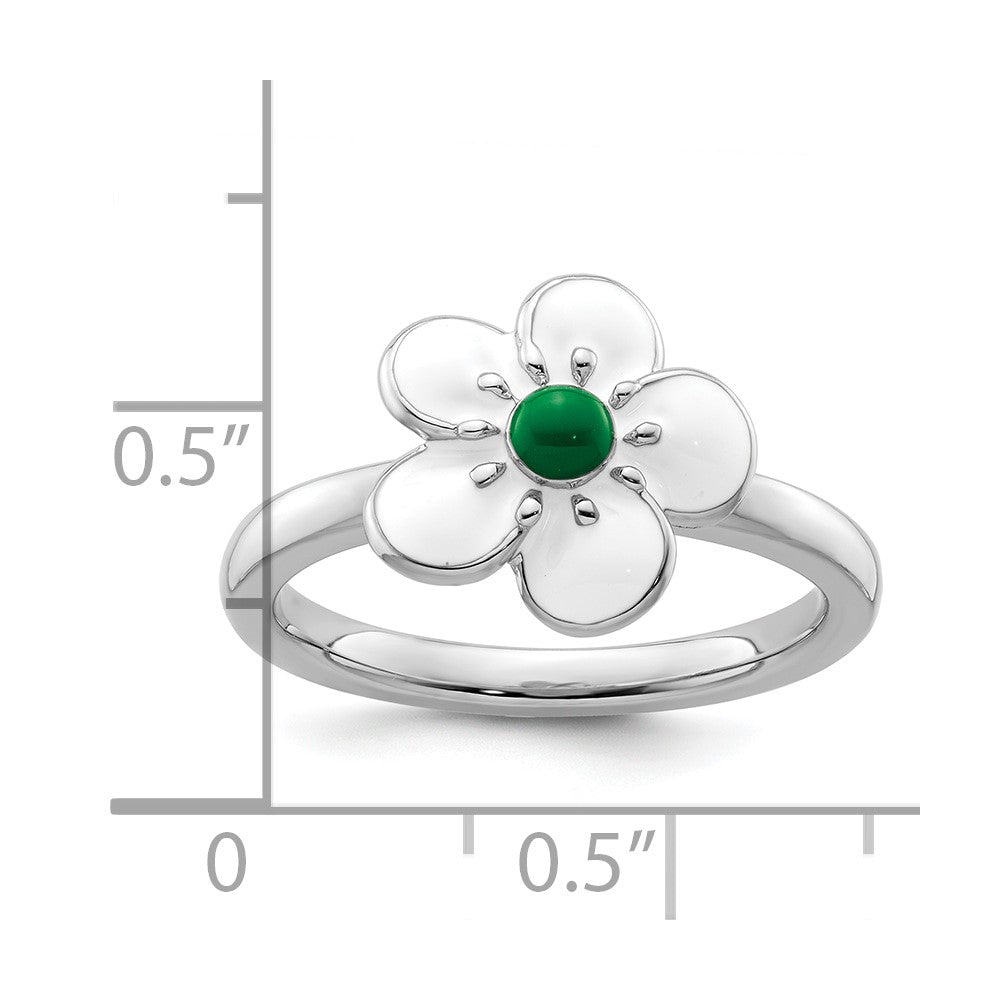 Sterling Silver Stackable Expressions Hawthorn Ring