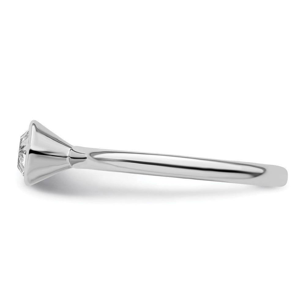 Sterling Silver Stackable Expressions High 5mm April Swarovski Ring