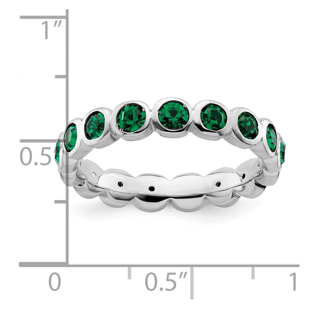 Sterling Silver Stackable Expressions May Swarovski Ring