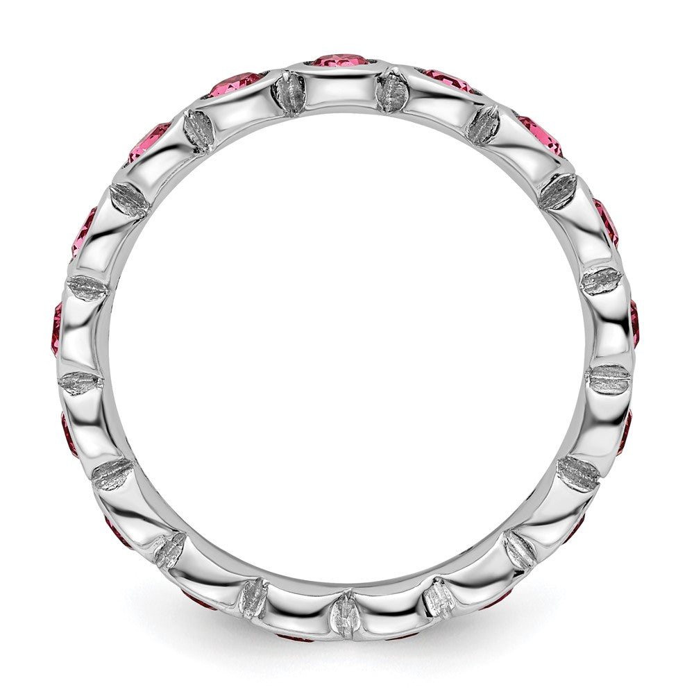 Sterling Silver Stackable Expressions October Swarovski Ring