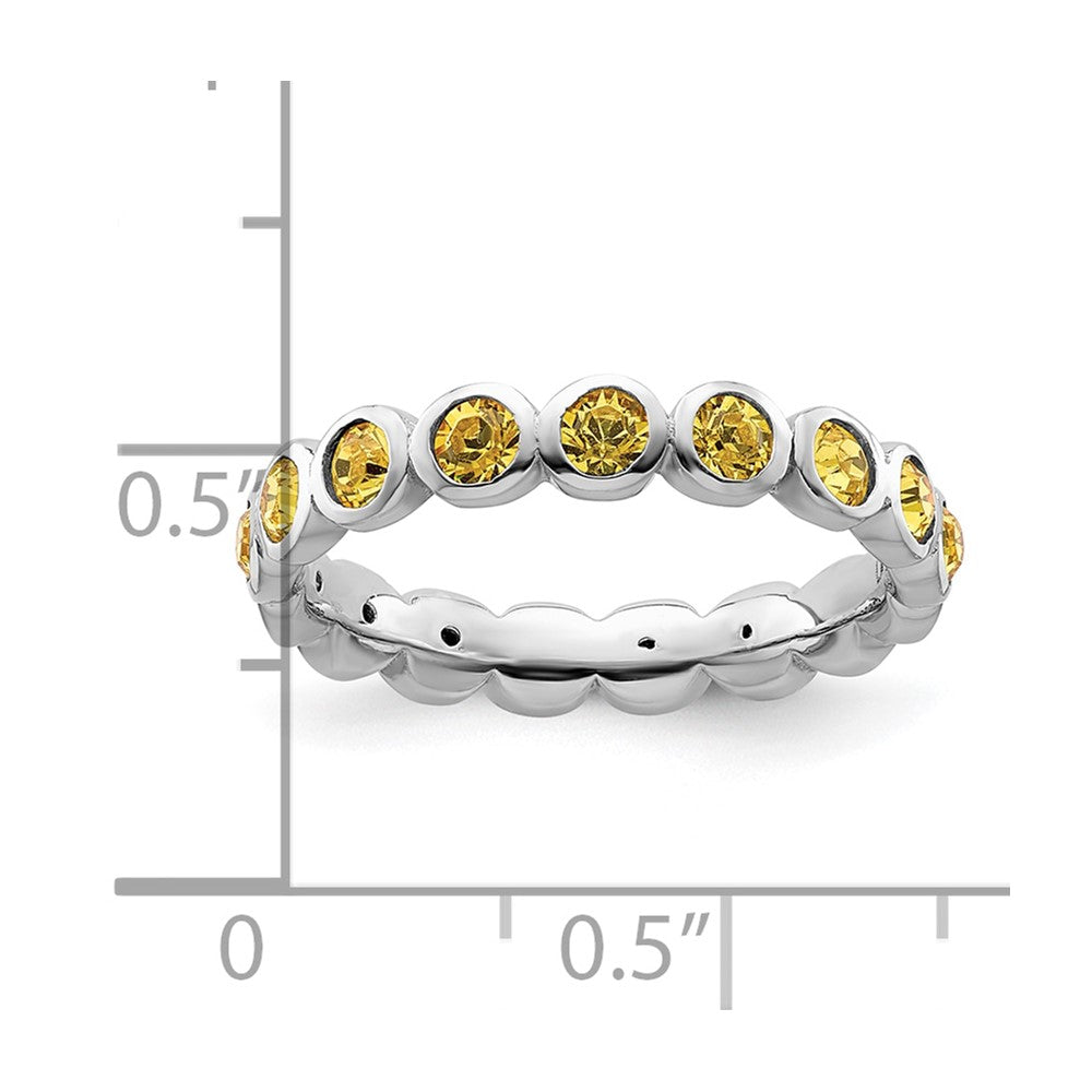 Sterling Silver Stackable Expressions November Swarovski Ring