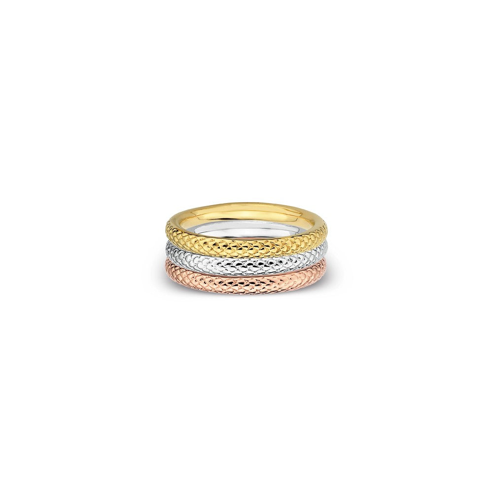 Sterling Silver Stackable Expressions Plain Bands Ring Set