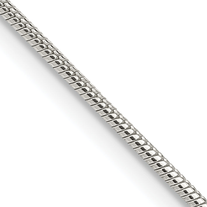 Sterling Silver 1.25mm Snake Chain Anklet