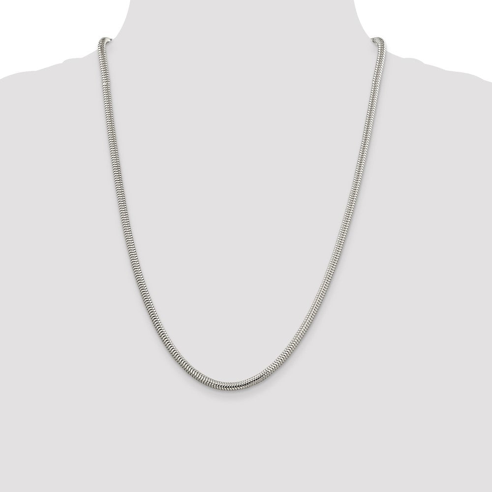 Sterling Silver 4mm Round Snake Chain