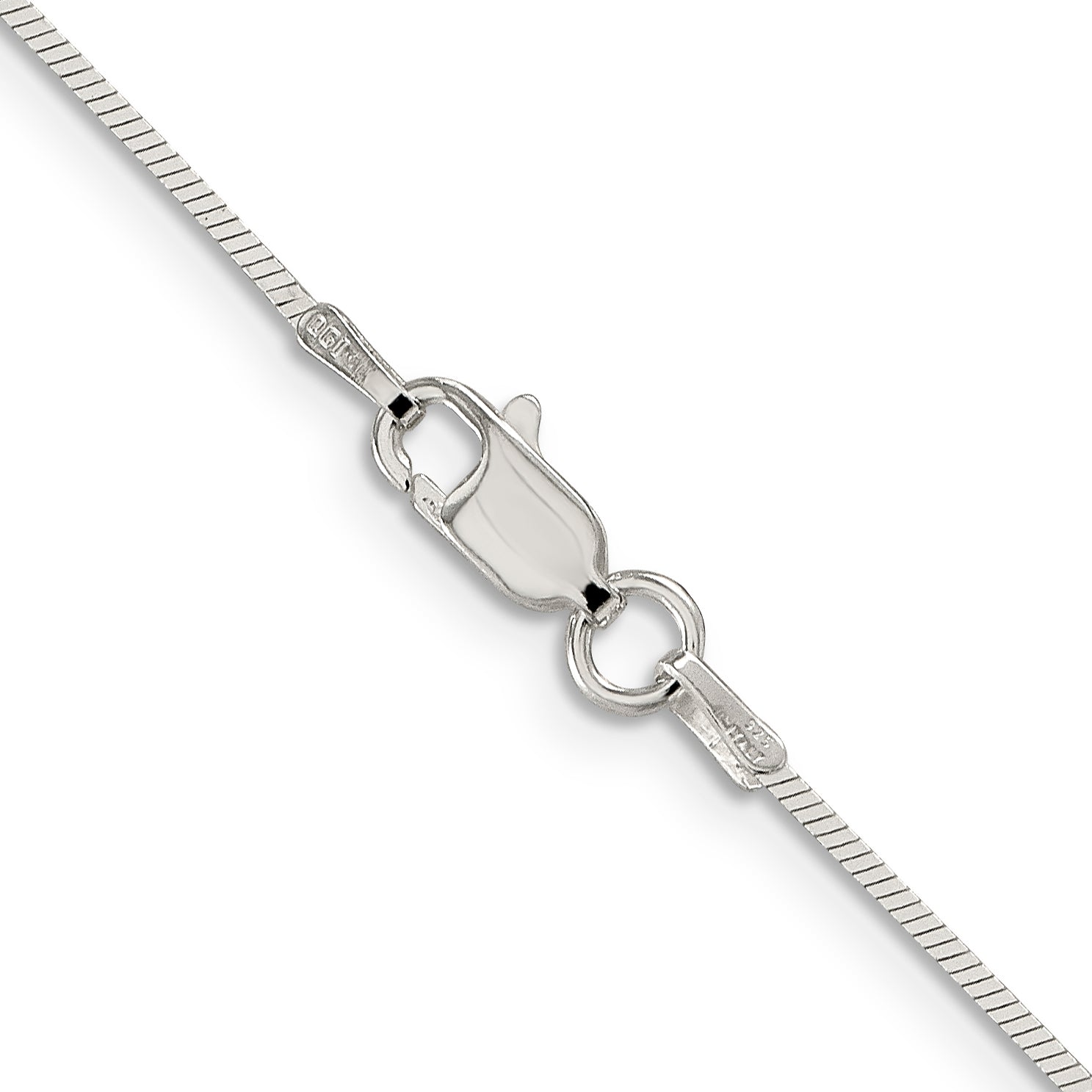 Sterling Silver 1mm Square Snake Chain