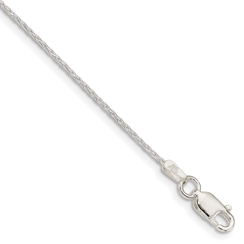 Sterling Silver 1.25mm Diamond-cut Round Spiga Chain