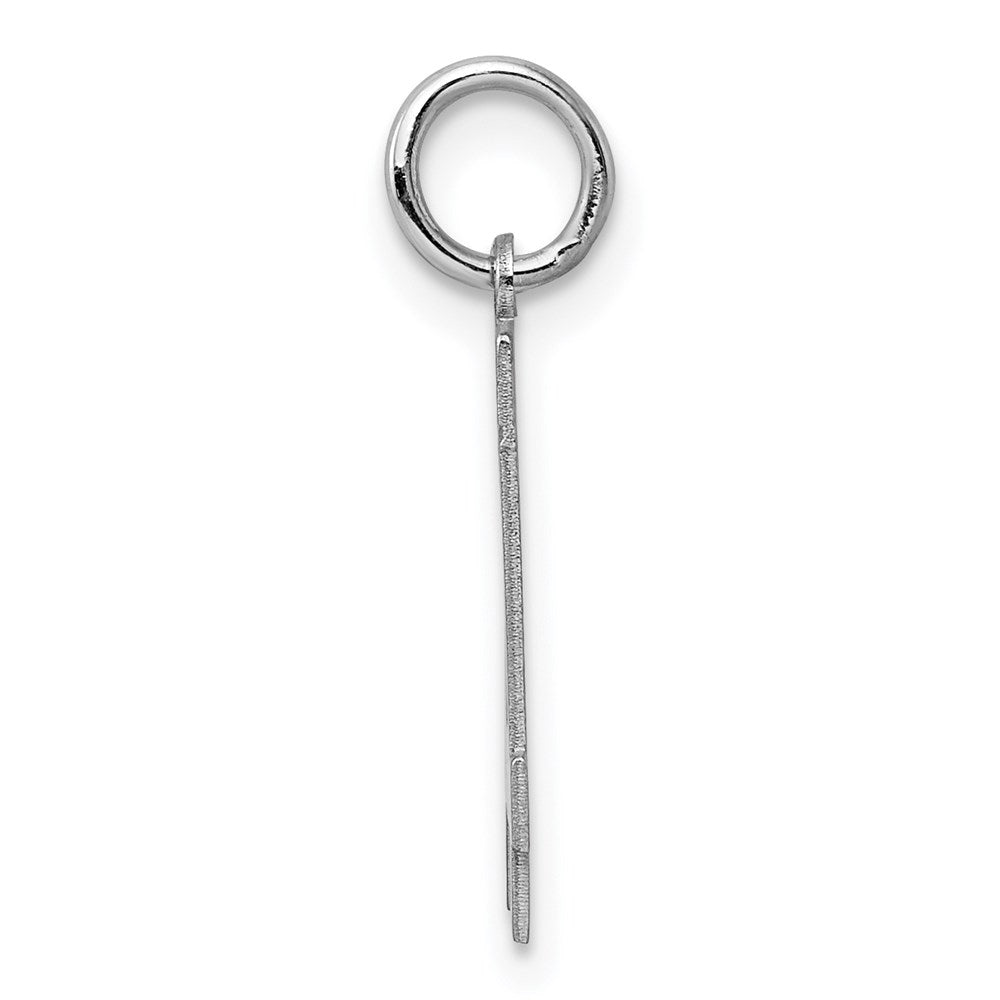 Sterling Silver/Rhodium-plated Polished Number 14 Charm