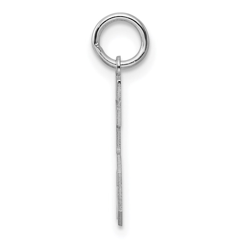 Sterling Silver/Rhodium-plated Polished Number 15 Charm