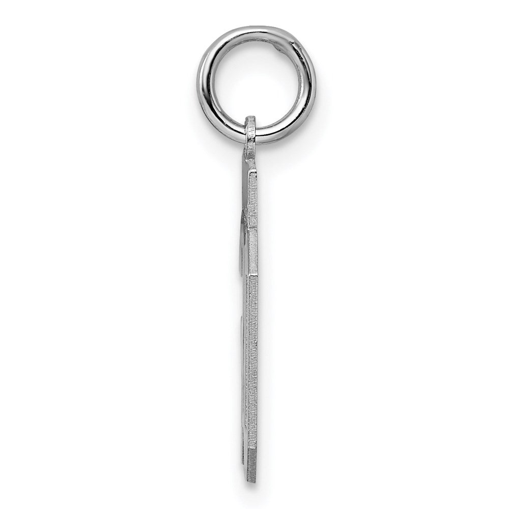 Sterling Silver/Rhodium-plated Polished Number 30 Charm
